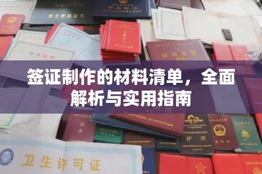 西湖签证制作的材料清单，全面解析与实用指南