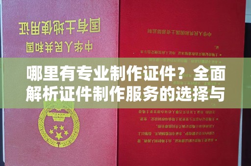 西湖哪里有专业制作证件？全面解析证件制作服务的选择与注意事项